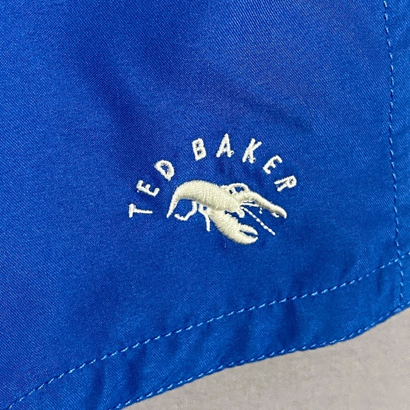 Ted Baker Mens Marky Solid Colour Swim Trunks in Blue US Size 3XL - Picture 5 of 13